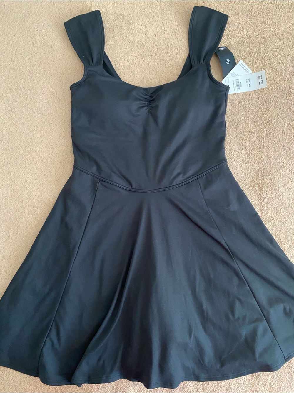 Gilly Hicks Hollister Black Fit & Flare Mini Dress built in short w/pockets